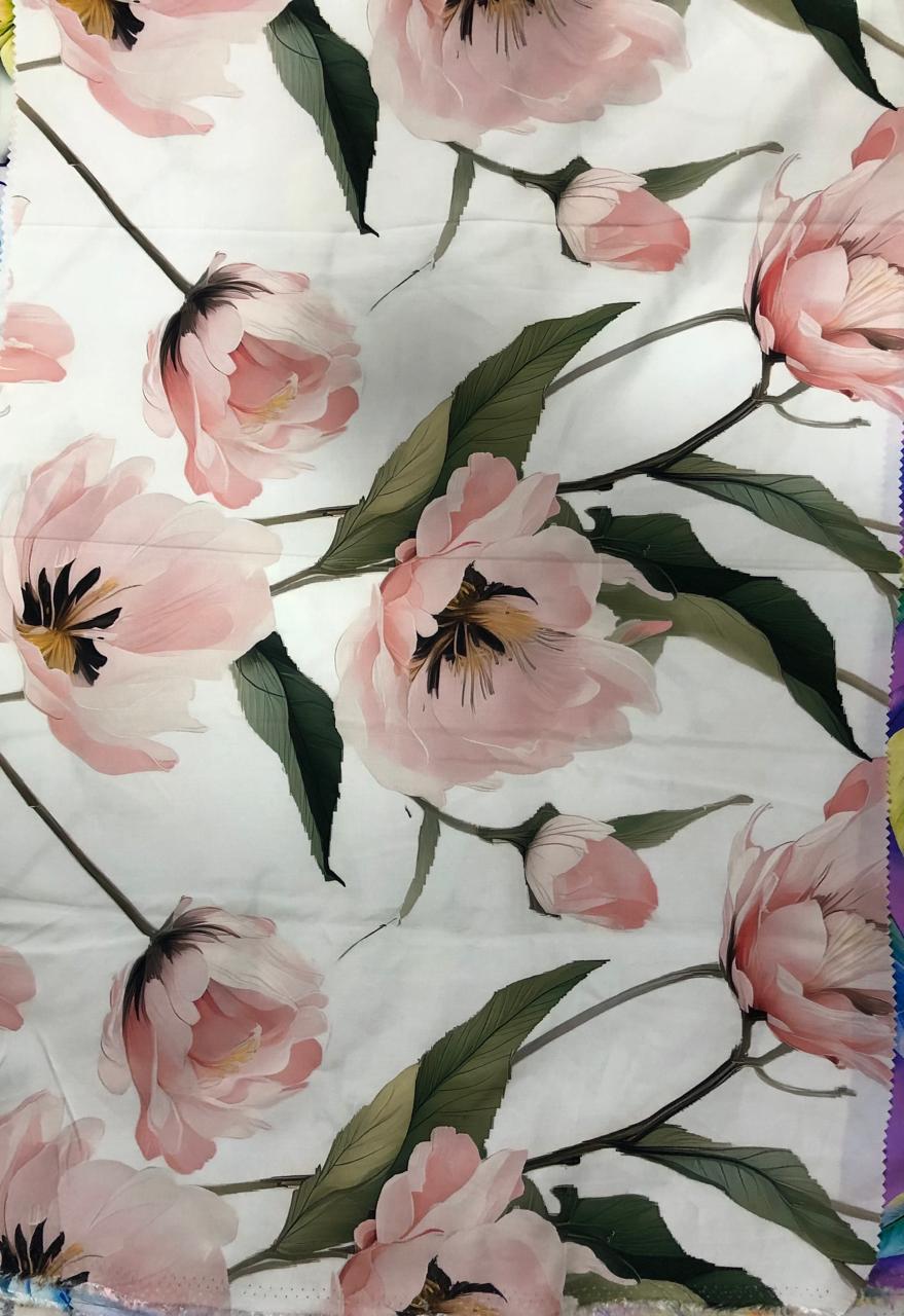 Tela Chalis Rayón Estampado Floral  X Metro.