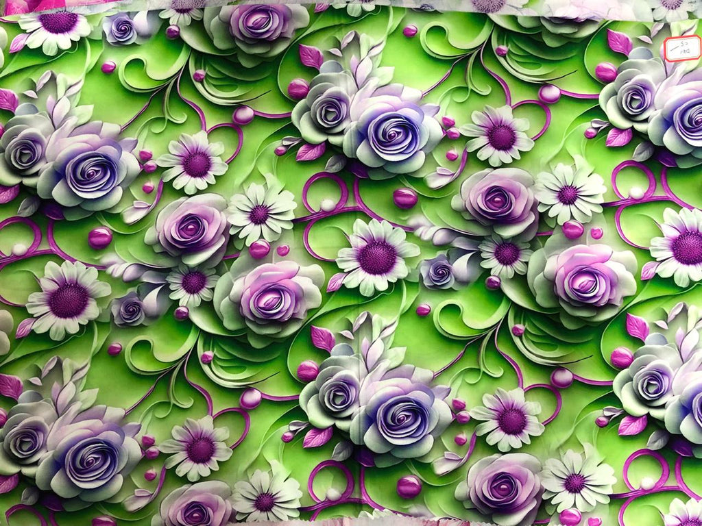 Tela Chalis Rayón Estampado Floral X Metro.