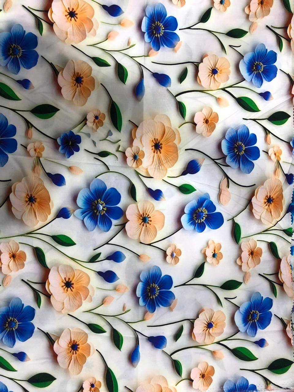 Tela Chalis Rayón Estampado Floral  X Metro.