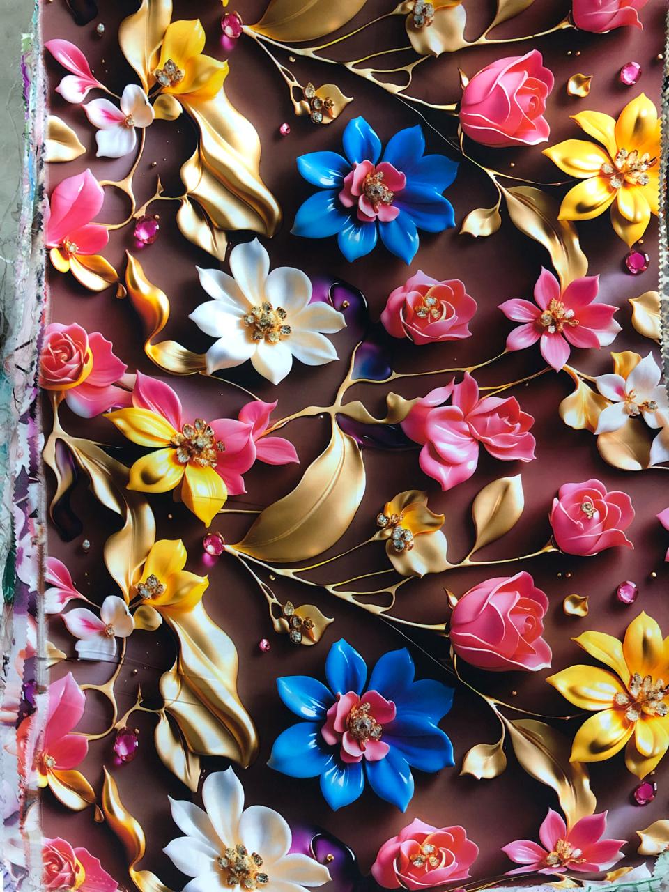 Tela Chalis Rayón Estampado Floral X Metro.