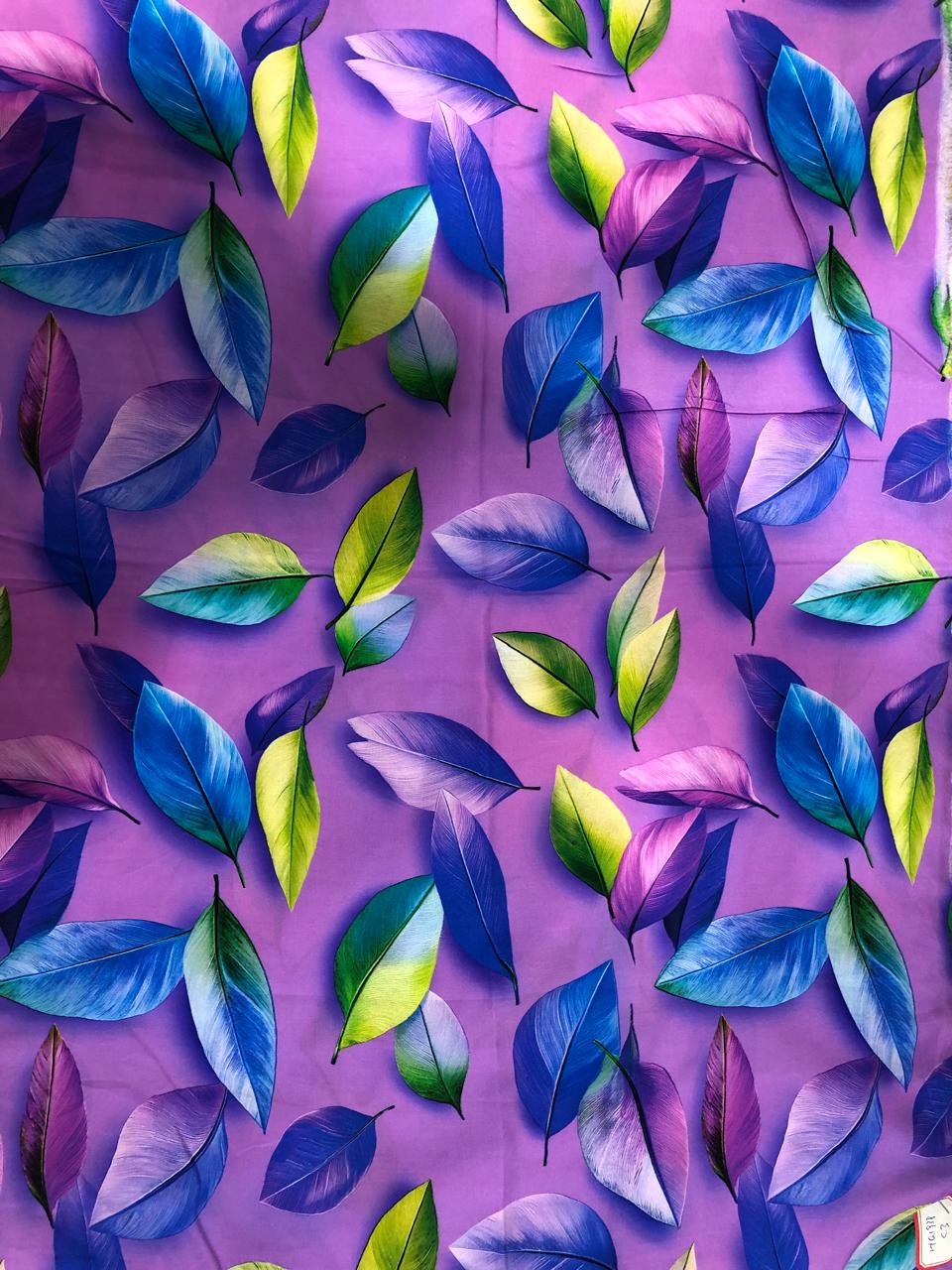 Tela Chalis Rayón Estampado Botánico X Metro.