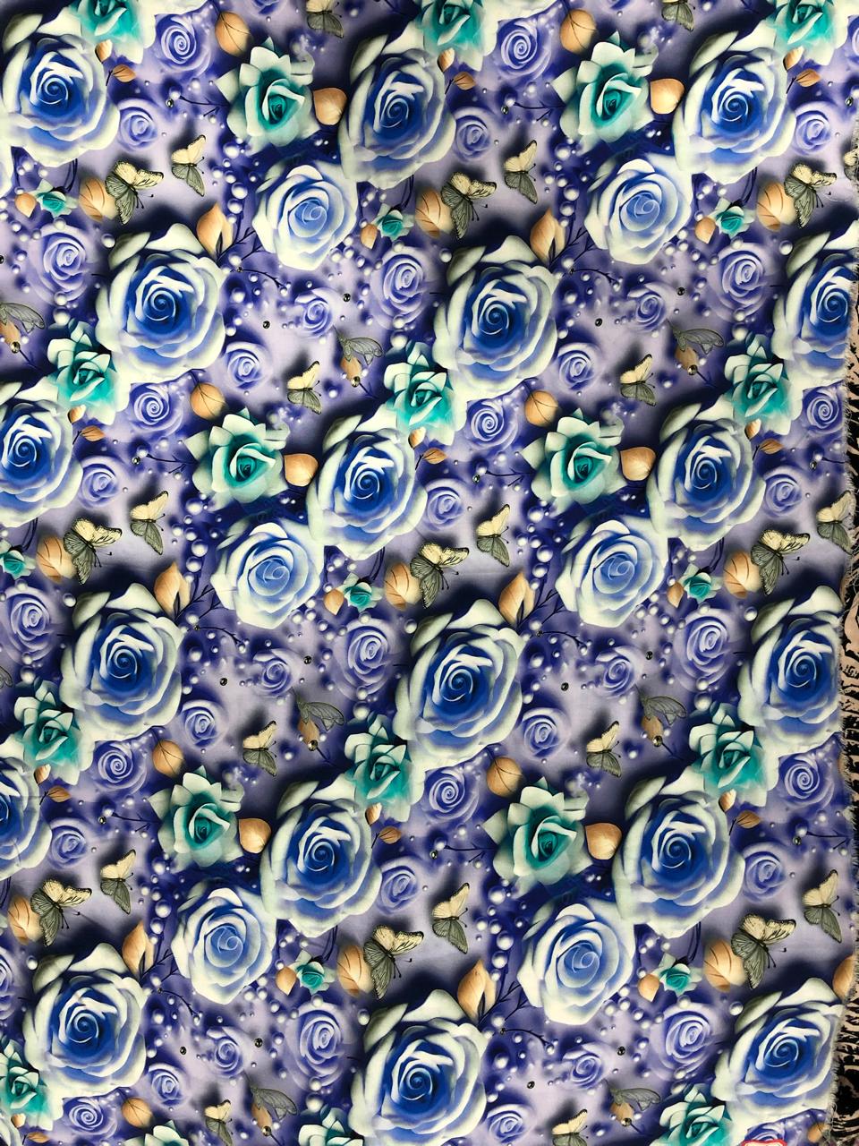 Tela Chalis Rayón Estampado Floral X Metro.